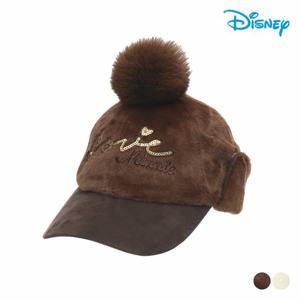 [디즈니골프]여성 퍼 방울 귀도리 캡 방한 모자 DP4LAC030