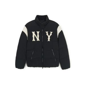 M MLB패딩 RQC 3ADJV1146-50BKS 바시티 어깨배색 쿠퍼스 중량 숏패딩 뉴욕양키스
