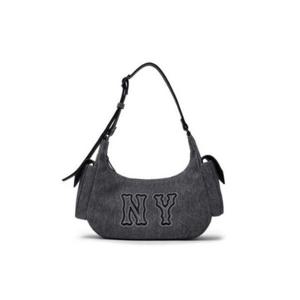 M MLB크로스백 RQC 3ABQM034N-50BKS 베이직 메가로고 포켓 데님 호보백