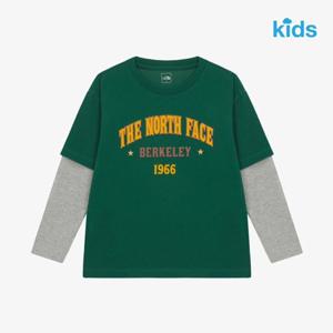 노스페이스 키즈 NT7TR52T 그린 캠프아웃 롱슬리브 티