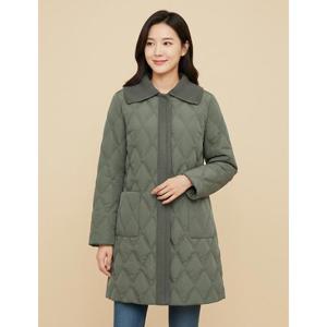 [꼼빠니아][꼼빠니아]니트 배색 퀼팅 다운 패딩-CW24IH0502082C