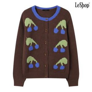 [르샵]빈티지 무드 배색 패턴 니트 가디건 (DP4CK038A)