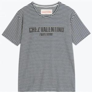 발렌티노 VALENTINO 25 쉐 코튼 리넨 저지 반팔 티셔츠 6V0MG16S APY RGY6V3MG16S