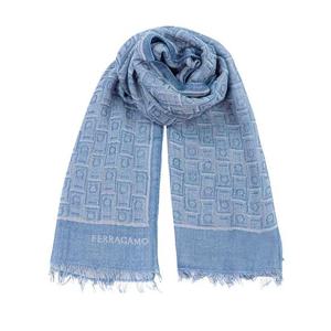 페라가모 간치니 모노그램 프린트 코튼 스톨 스카프 520118-0776124