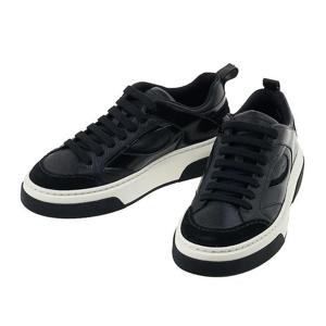 [페라가모] 남성 투톤 로우탑 스니커즈 CASSINA MIX NERO CALF 0762559