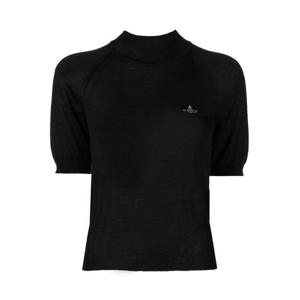 [비비안웨스트우드] 18030022 Y000Q N401 베아 니트 모크넥블랙 여성 반팔