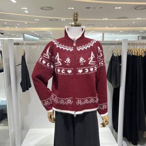 [밸리걸] 패턴 포인트 집업 가디건 613410