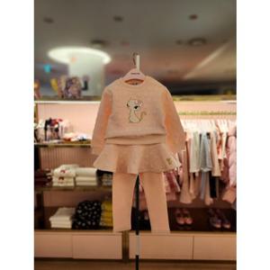 프렌치캣5 여아세트  핑크리본자갸드맨투맨티 치랭스 (Q56DDT180DDP120)