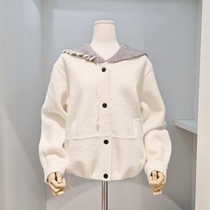 [밸리걸] 배색 스티치 세일러 카라 자켓 613640