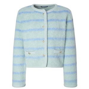 질스튜어트뉴욕   25FW 터키쉬블루 스트라이프 알파카혼방 가디건 JSSW5D210T1