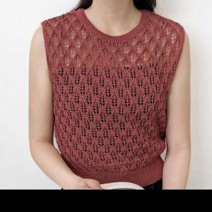 조끼 니트조끼 그물 DJJ1060 크롭나시