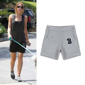 여성 여름 홈웨어 운동 B패치 3부 트레이닝 반바지