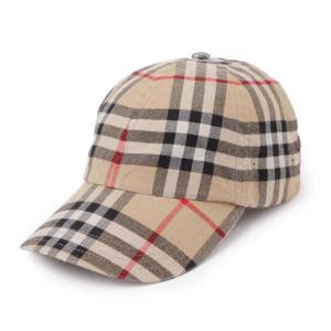 BURBERRY 버버리 Checkered cotton baseball cap (8075641) (체크 코튼 야구 모자)