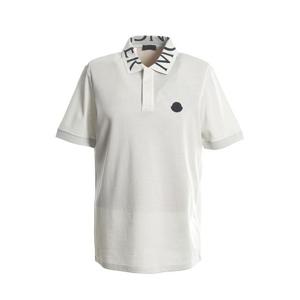 [몽클레어] 로고 패치 남성 폴로 카라 티셔츠 반팔 8A00004_84673_91R_GREY