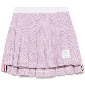 THOM BROWNE 톰브라운 25 코튼 트위드 미니 백드롭 플리츠 스커트 (FJK131A J0184 960)