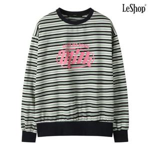 [르샵]단가라 기모 밀크 레터링 맨투맨 티셔츠 (DP4LW010A)