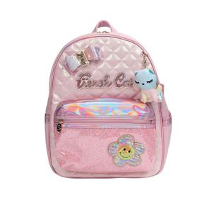 [프렌치캣(백)]핑크 스마일 꽃 책가방 .Q31DG2071.