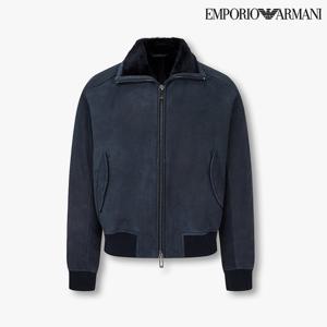 [엠포리오 아르마니]남성 배색 립 니트 시보리 스웨이드 자켓(A515309006)(8590000)