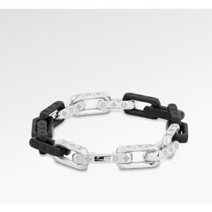 24SS 남성 루이비통 모노그램 체인 브레이슬릿 팔찌 실버 M00686 M00687