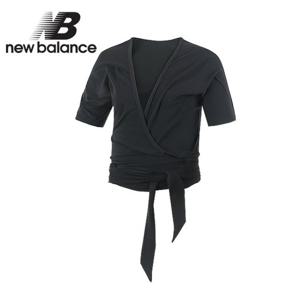 뉴발란스 여성 발란스 2WAY 랩핑 반팔티(NBNE93W202-19)_블랙