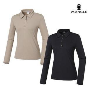 [와이드앵글]  WWU22242  여성 CF 레지나 리브드 폴로 티셔츠