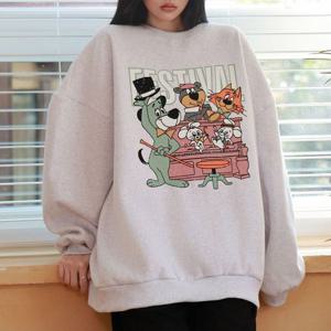 나야홍 / 빅사이즈 511 애니멀연주회기모맨투맨 DLIV629