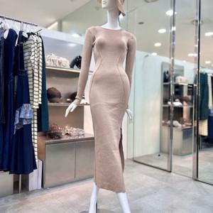 [에고이스트]절개라인 포인트 롱 니트원피스 ER4BX005HJ_DG