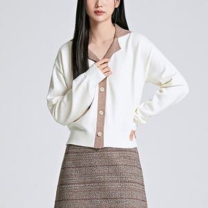 [스파오]오픈카라 배색 가디건 (SPCKC49W91-T)