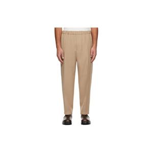 25 FW 질샌더 남성 베이지 울 개버딘 테이퍼드 핏 슬랙스 252249M191003