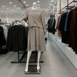 [샤트렌]라운드 넥 카라 원피스 HCCWOP202_GN