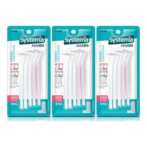 시스테마 치간칫솔 SSS 5개입 3세트 CJ 라이온