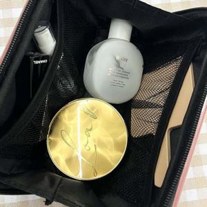 하드파우치 여행 보조 보관 손잡이 가방 로즈골드