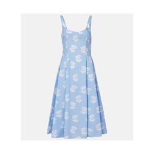 마르니 플로럴 코튼 미디 드레스 P01058574