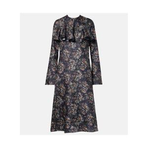 가니 플로럴 러플 미디 드레스 P01090586