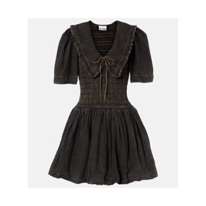 가니 리본 디테일 데님 미니드레스 P01076789