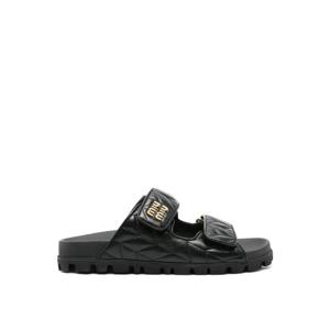 미우미우 마틀라세 가죽 샌들 5XX640F01088T