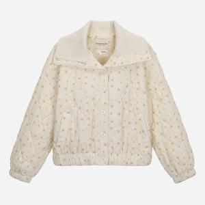 [써스데이아일랜드]잔꽃 퀼팅 하이넥 점퍼 T258MJP933W