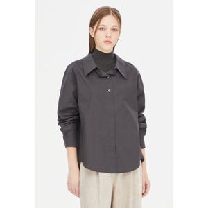 [시슬리]넥 니트 패치 셔츠형 블라우스_SAWS38361DG