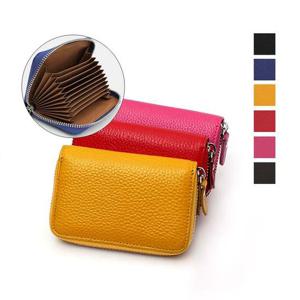 BM99 심플 여성 카드지갑 가죽 지퍼 반지갑 동전 지폐