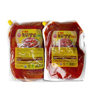 오뚜기 오쉐프 통닭양념 순한맛 매운맛 1박스 (2kg x 6개입)