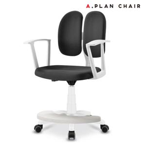 [에이플랜체어]D3 화이트 학생용 듀얼백 의자(DWF350)
