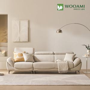 [리퍼]우아미가구 도버 4인 무빙헤드레스트 가죽 소파