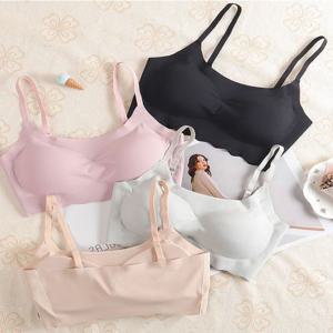 여자 4컬러 초경량 라이트 심리스브라 노와이어 물결