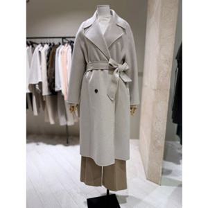쉬즈미스 (SWHCTP42090) 울 혼방 벨티드 핸드메이드 더블 코트
