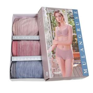 여성 깔끔 베이직 누디 숏 드로즈 소프트 팬티 3매입