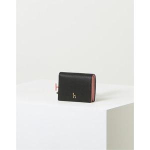 [헤지스ACC][쇼핑백동봉] 블랙 퍼피장식 소가죽 반지갑 HIWA3E617BK