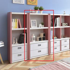 JS가구 벨로 2R 3단 낮은 서랍 책장