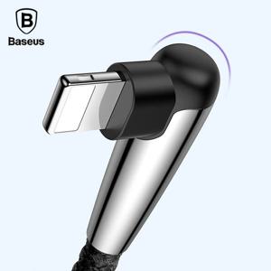 베이스어스 L타입 엘보 LED 충전 케이블 1M 8핀 C타입