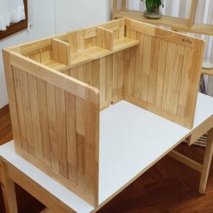 곧은나무 접이식 집중력 독서실책상 가림판 700 고무나무 원목