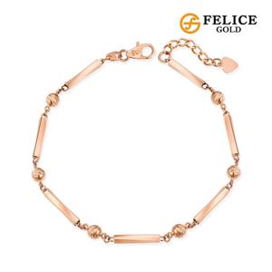 [25년 마지막특가] 펠리체골드 14K 트위스트 스틱 볼 팔찌